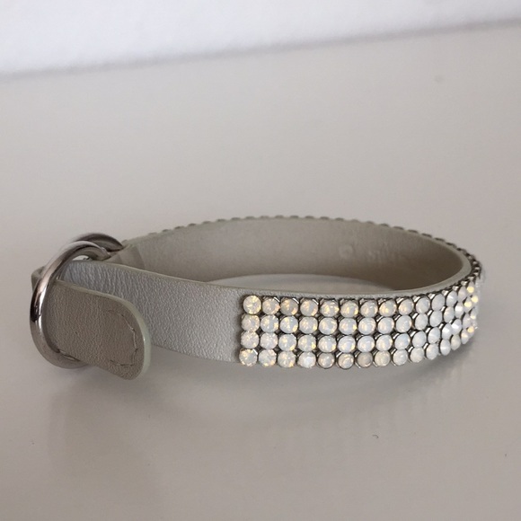 Swarovski Crystal Leather Bracelet Opalescent + Pineapple Jewelry Dish - Picture 7 of 12